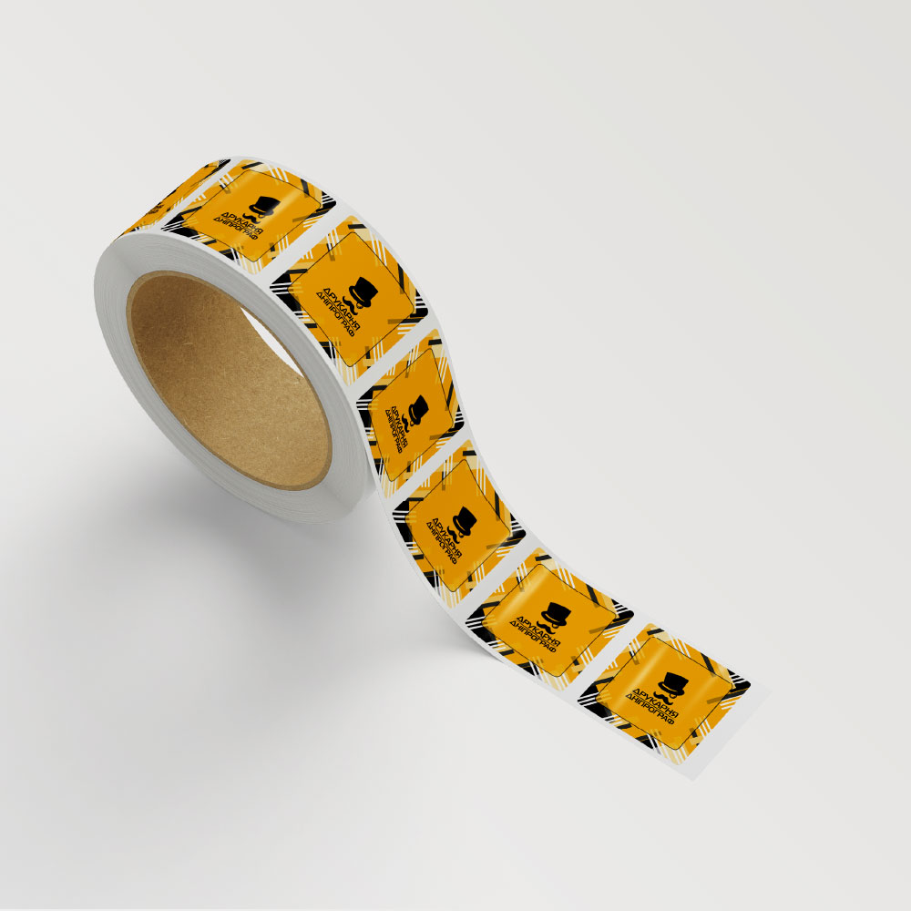 Self-adhesive film roll label