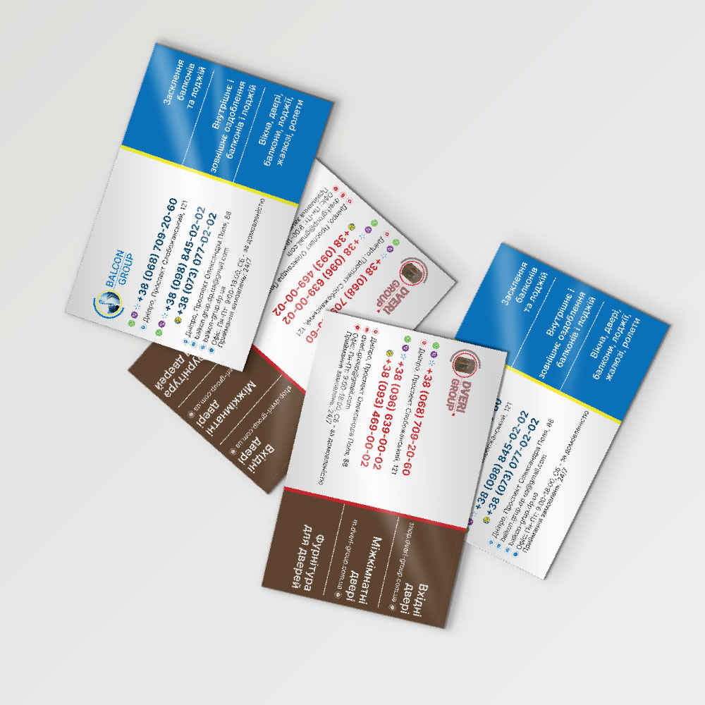 Business card with matte lamination — photo 4
